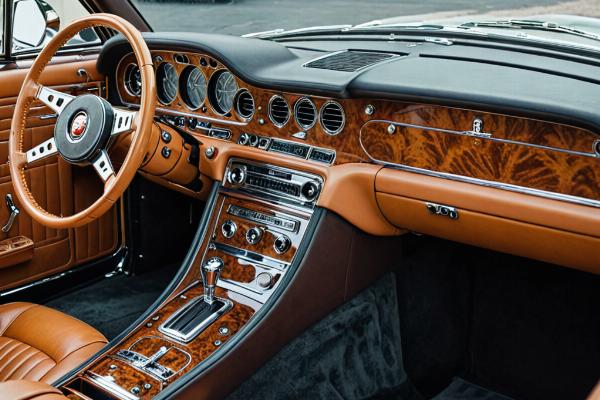 Professionally restored luxury car interior