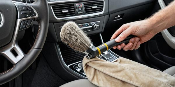 Professional pet hair removal from car interior